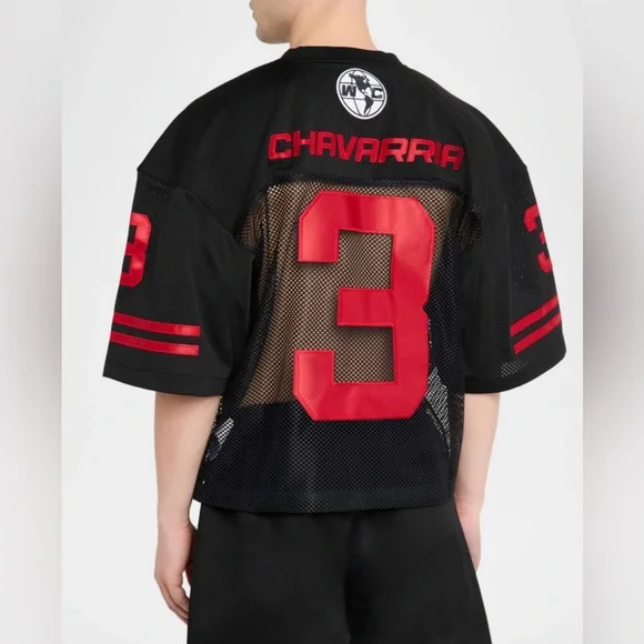 Willy Chavarria men’s mesh football jersey size L - Picture 7 of 13